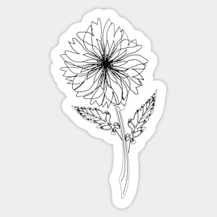 November Chrysanthemum Flower Thanksgiving Sticker